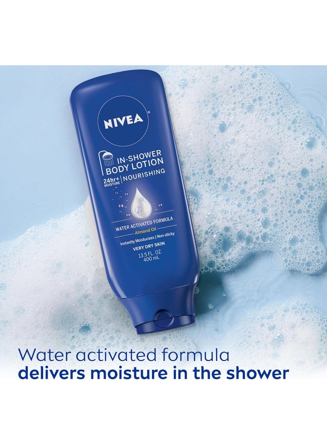 Nivea لوشن مرطب في الحمام، لوشن للجسم للبشرة الجافة، زجاجة 13.5 أونصة سائلة - Image 5