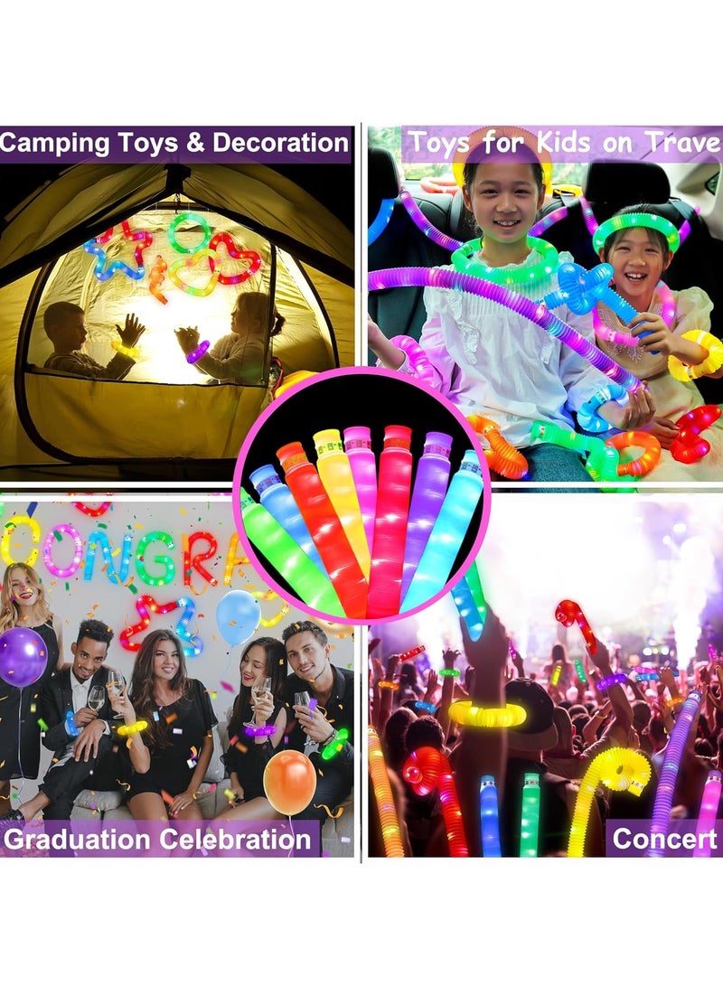 مصابيح LED مضيئة من UrChoice، عصي توهج، قلادة متوهجة وأساور لتزيين الحفلات، ألعاب سحب وتمتد للأطفال في حفلات الهالوين وعيد الميلاد... - Image 3