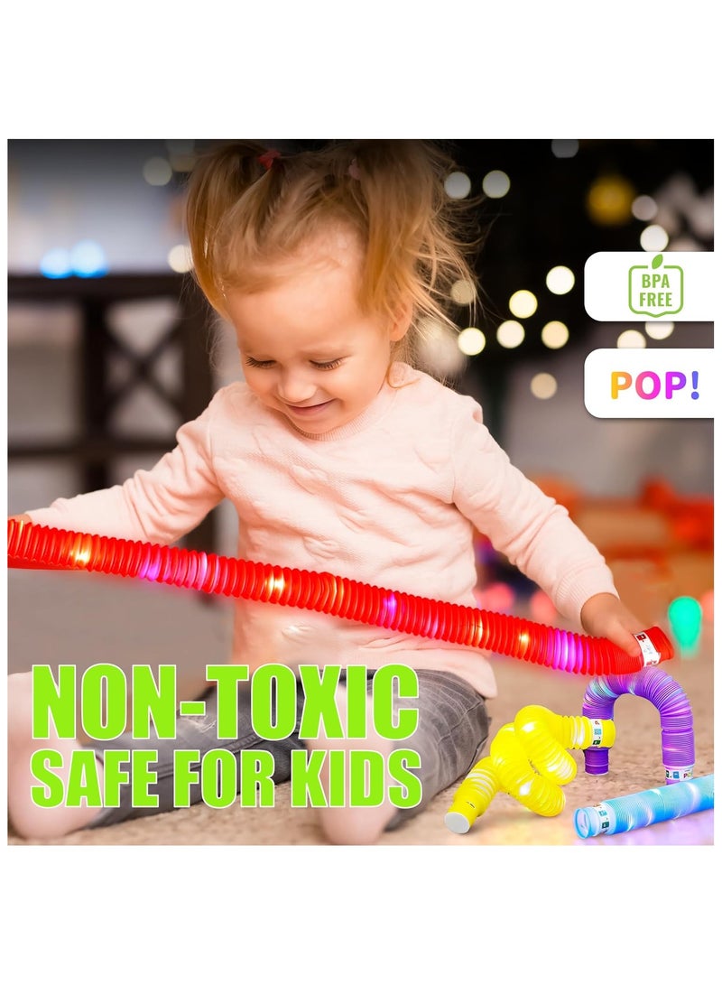 مصابيح LED مضيئة من UrChoice، عصي توهج، قلادة متوهجة وأساور لتزيين الحفلات، ألعاب سحب وتمتد للأطفال في حفلات الهالوين وعيد الميلاد... - Image 2