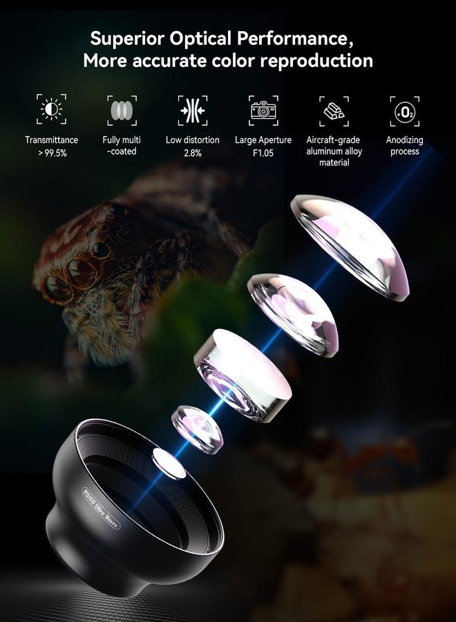 MIAO LAB 100 Ultra Macro Lens + 52mm CPL Filter & Star Filter - Macro Lens for iPhone, Android Phone | Professional Macro Photography of Flowers, Iinsects, Jewelry, Food Details and Small Objects - Image 2