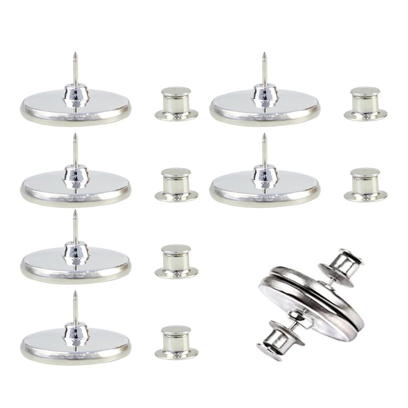 Pcs Curtain Magnets Closure for Drapes, Round Magnetic Curtain Clips Metal Holdback Button to Prevent Lights from Leaking, Detachable Drapery Weights Magnet with Back Tack for Home Bedroom Draperies