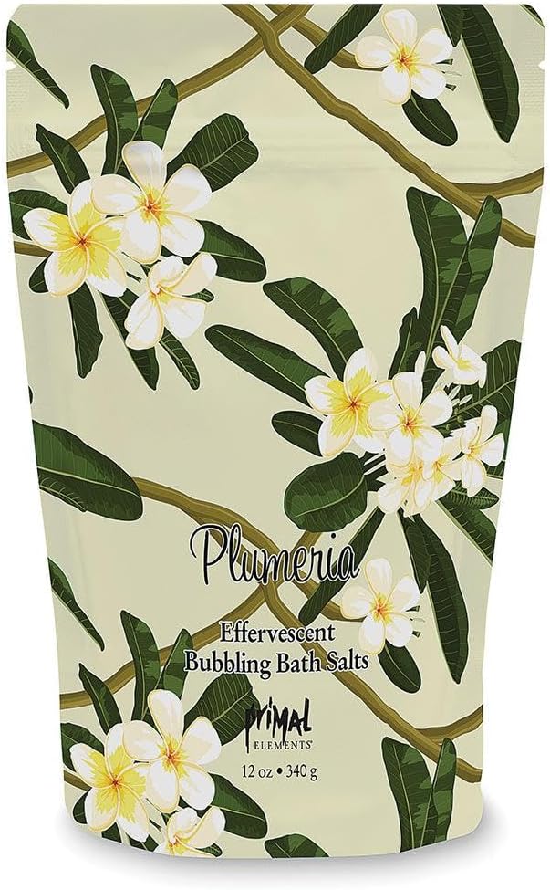 Primal Elements Bubbling Bath Salts Plumeria 12 Ounce