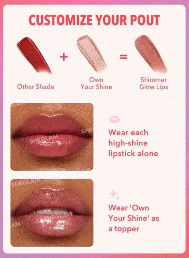 SHEGLAM Mirror Kiss High-Shine Lipstick - Own Your Shine - Image 5