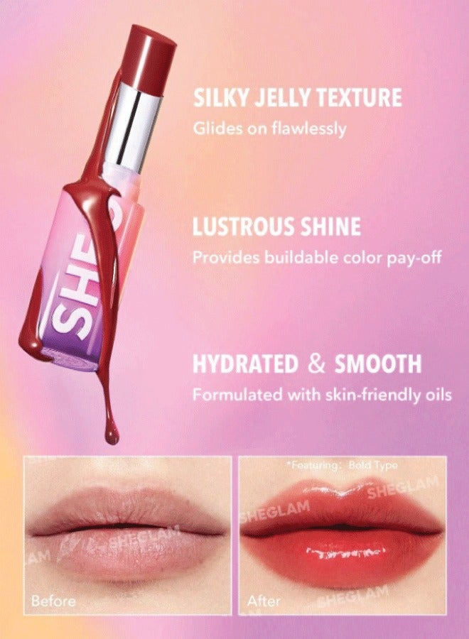 SHEGLAM Mirror Kiss High-Shine Lipstick - Own Your Shine - Image 4