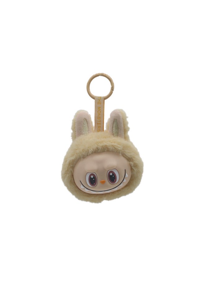 Generic - Generation Vinyl Plush Head Type Small Pendant Second Generation Cloth Key Chain Ugly Cute Doll Doll Batch-Specifications:Creamy Yellow (please Take Multiples Of 12)-Color:Height 10.5*8cm (54g) - Image 1