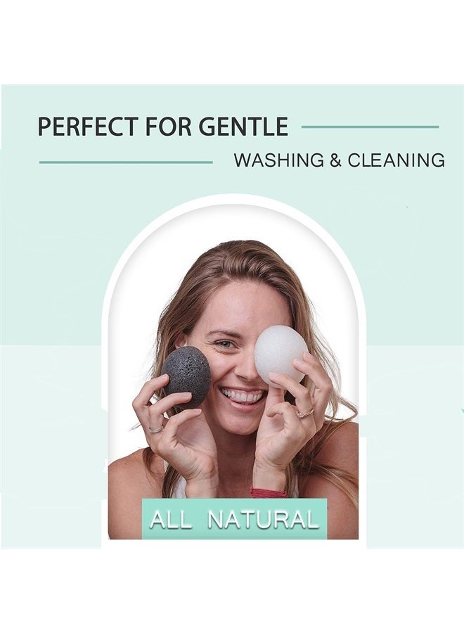 pureSOL Konjac Sponge - Activated Charcoal - Facial Sponge, 100% Natural Sponge, Eco-Friendly - Great for Acne, Exfoliating - Image 5
