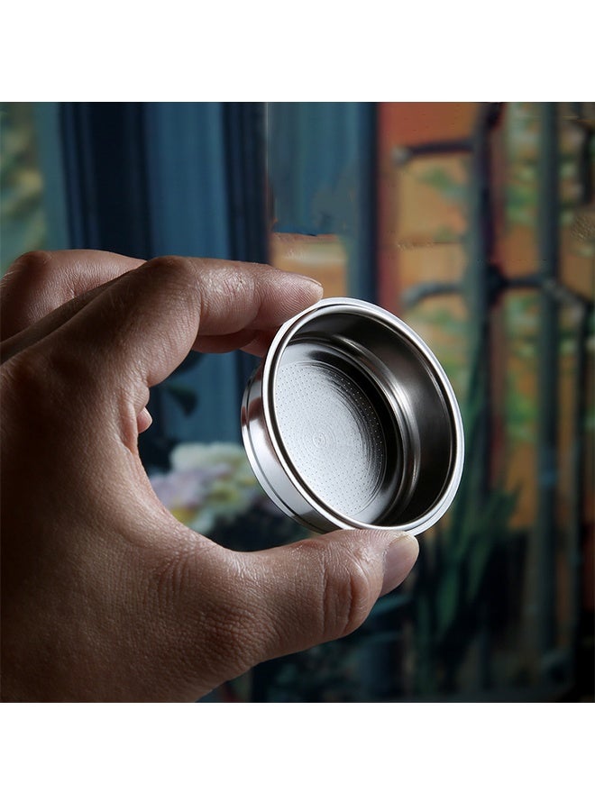 Coffee Espresso Filter Basket 51mm Stainless Steel Double Cup Powder Bowl Reusable  non-pressurized Porous 51MM - Image 3