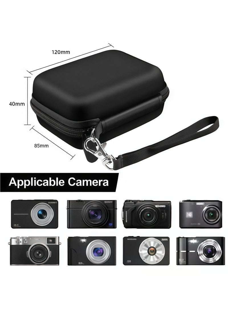 Blink CCD digital camera bag, can store SD card, spare battery, etc., suitable for CCD digital camera, travel portable cute small camera bag (black) - Image 4