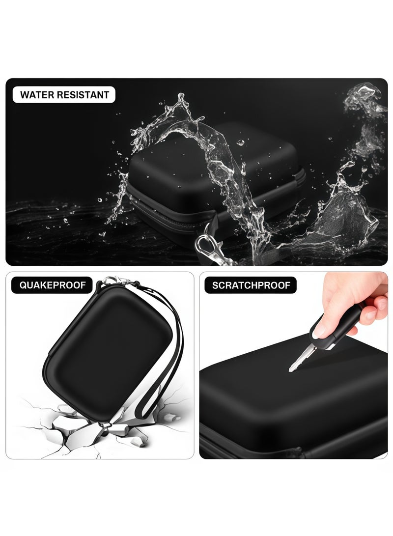 Blink CCD digital camera bag, can store SD card, spare battery, etc., suitable for CCD digital camera, travel portable cute small camera bag (black) - Image 3