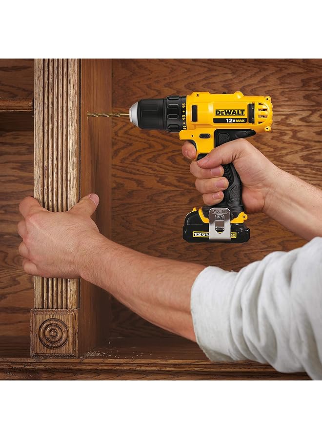 DEWALT 12V 10Mm Subcompact Drill Driver With Soft Bag Yellow Black Dcd710C2P B5 - Image 4