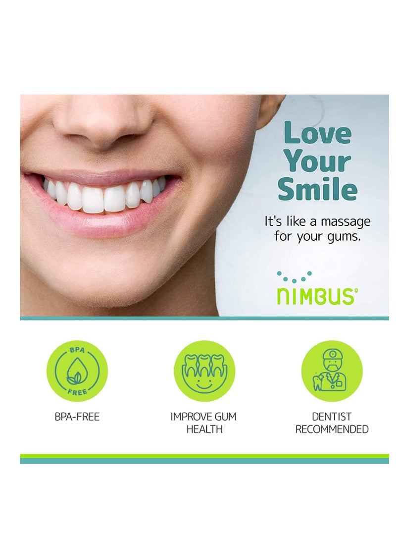 Nimbus Nimbus Extra Soft Toothbrushes (Compact Size Head) Periodontist Design Tapered Bristles for Sensitive Teeth and Receding Gums, Individually Wrapped Plaque Remover Toothbrush (5 Pack, Colors May Vary)  - Image 5