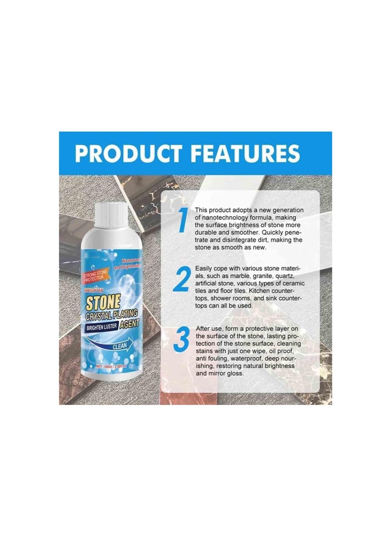 Generic - Stone Crystal Plating Agent, Stone Nano Crystal-Plating Agent, Stone Crystal Plating Brighten Luster Agent, Cleaner for Natural Stone, for Marble, Granite, Quartz, and More - Image 1