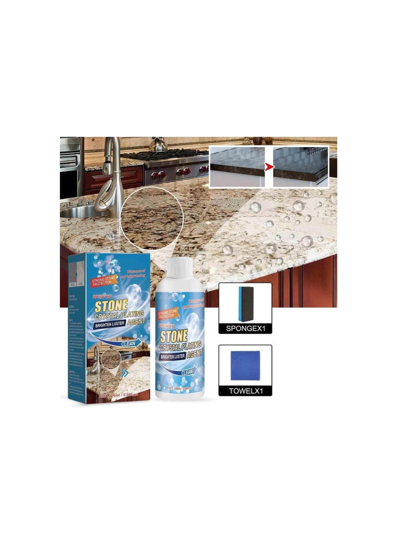 Generic - Stone Crystal Plating Agent, Stone Nano Crystal-Plating Agent, Stone Crystal Plating Brighten Luster Agent, Cleaner for Natural Stone, for Marble, Granite, Quartz, and More - Image 1