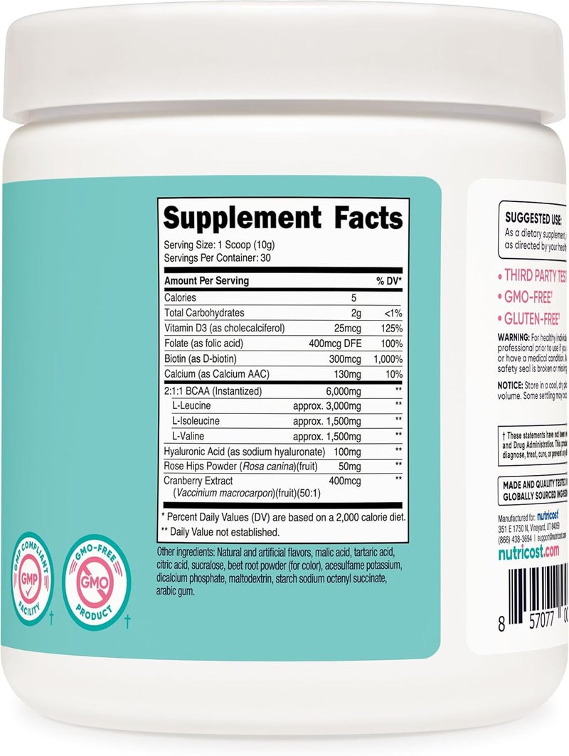 Nutricost BCAA for Women Watermelon 30 Servings  Formulated Specifically for Women  NonGMO and GlutenFree - Image 5