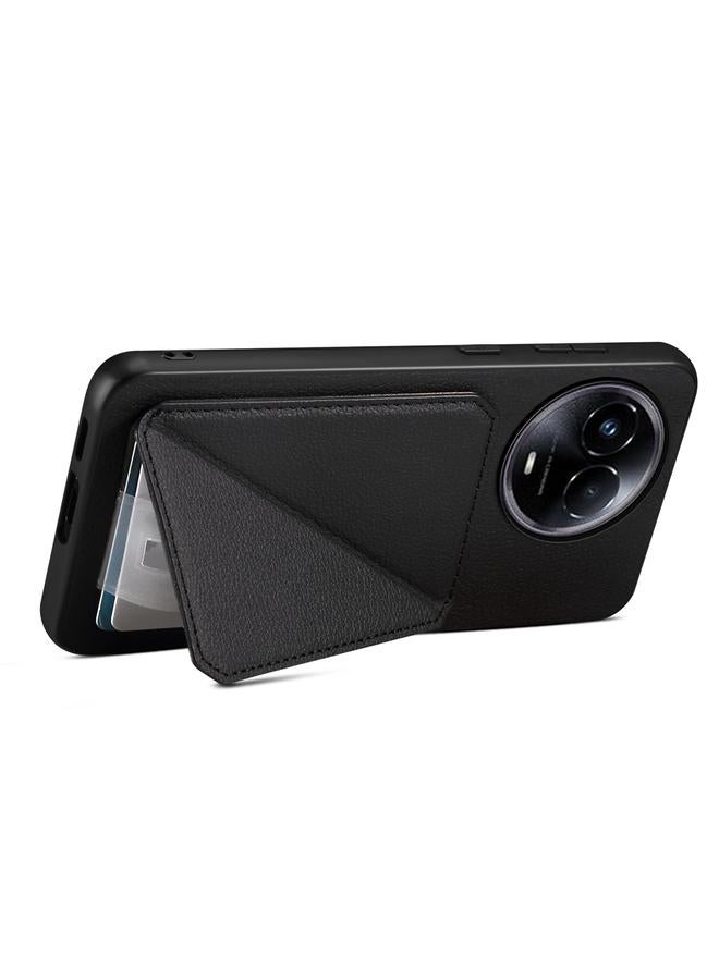 S-TOP Case For Realme 11 5G Global / 11x / Narzo 60x D04 Calf Texture Dual Card Slot Holder Phone Case - Image 4