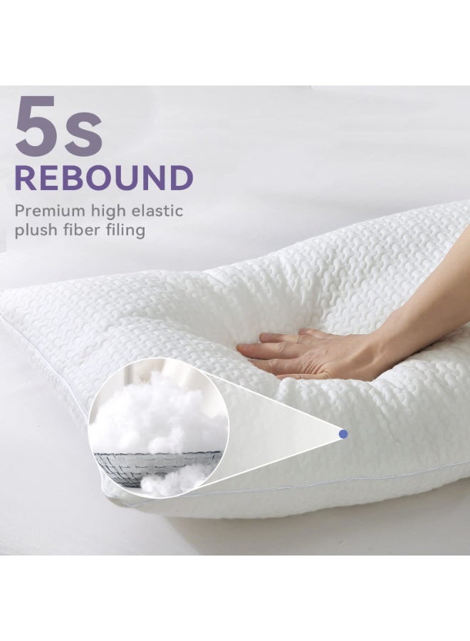 JZS Full Body Pillow for Adults Long Bed Pillow with Ultra Soft Removable Tencel Cover for Maternity Pregnancy Women Back Side Sleeper 51x137cm - Image 5