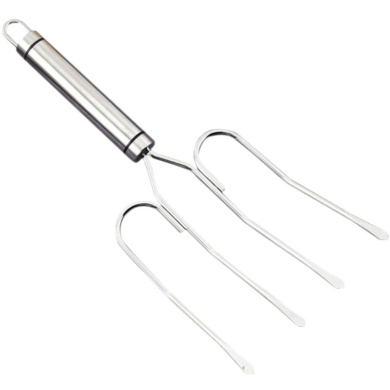 Stainless Steel Turkey Lifter Fork Multi Head Bbq Meat Roasting Grill Tool - Image 2