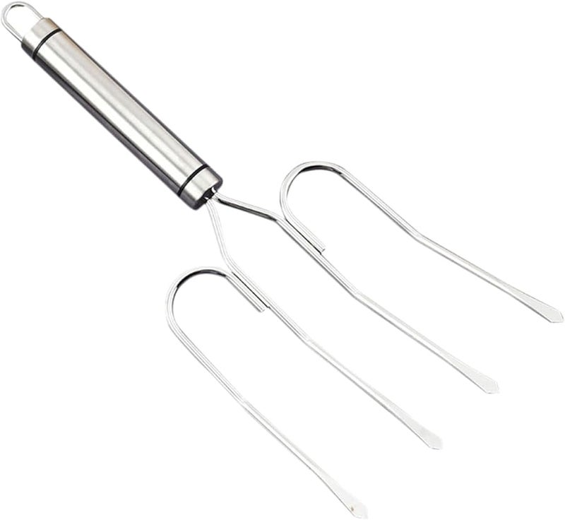Stainless Steel Turkey Lifter Fork Multi Head Bbq Meat Roasting Grill Tool - Image 1