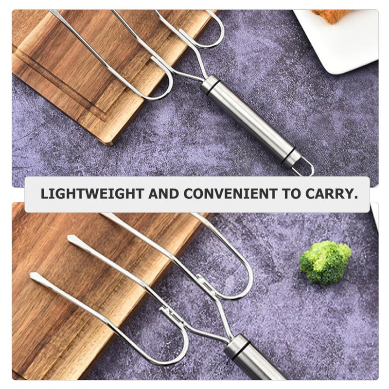 Stainless Steel Turkey Lifter Fork Multi Head Bbq Meat Roasting Grill Tool - Image 5