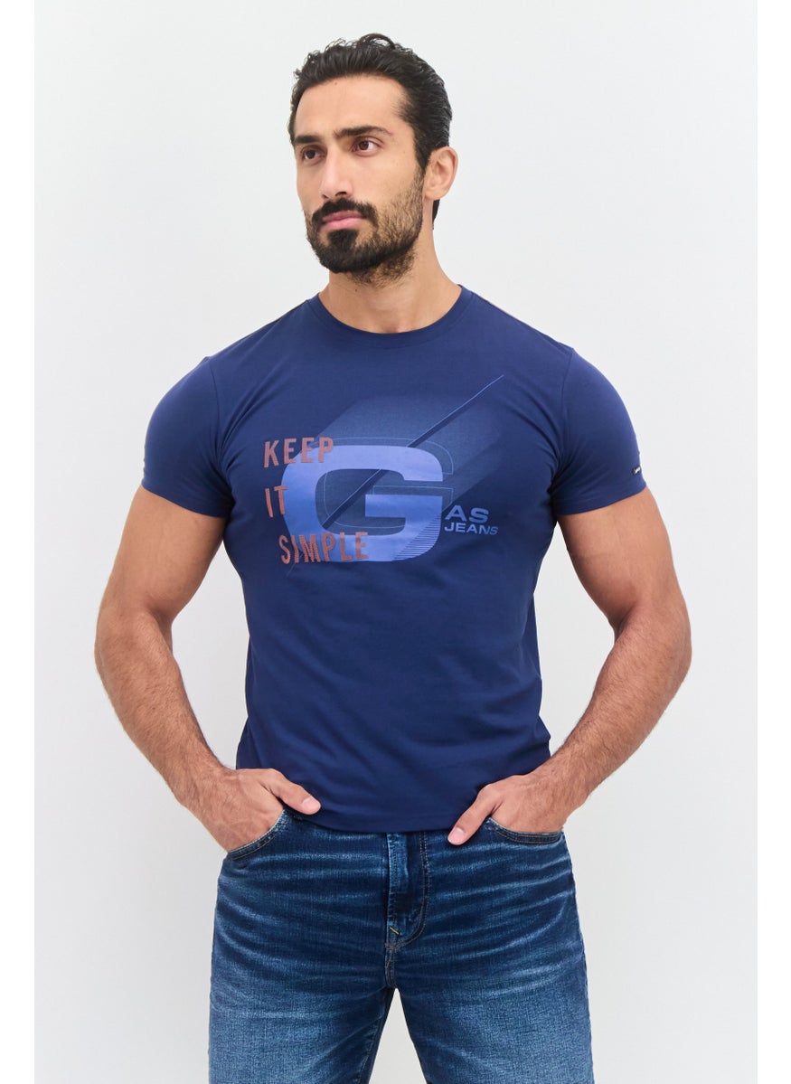 Men Crew Neck Short Sleeves Graphic Print T-Shirt, Navy Blue - pzsku/Z7F1704EC2683F7E3C536Z/45/_/1737641924/803b5069-714f-4f4e-af8a-8047534ff168