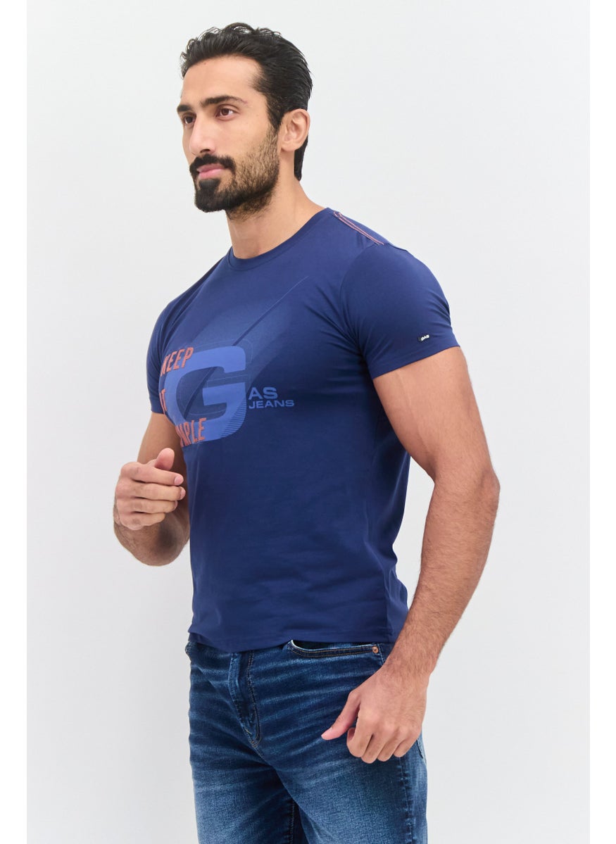 Men Crew Neck Short Sleeves Graphic Print T-Shirt, Navy Blue - pzsku/Z7F1704EC2683F7E3C536Z/45/_/1739715586/92a8a649-d87e-406a-9c2b-9e6d8c5a51ca