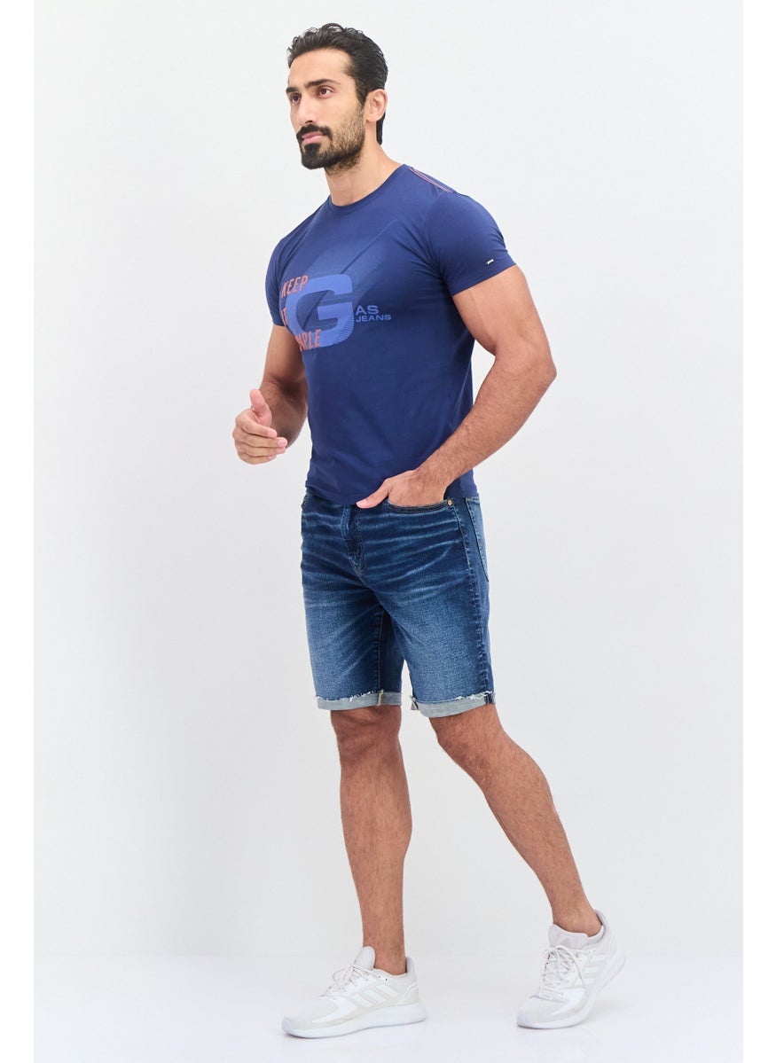 Men Crew Neck Short Sleeves Graphic Print T-Shirt, Navy Blue - pzsku/Z7F1704EC2683F7E3C536Z/45/_/1739715587/4d8ccb5d-9d97-4a6a-9897-99efe93f9d27