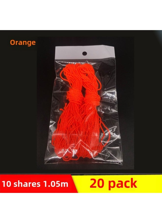 悠悠球绳子24股彩绳 溜溜球配件 Yoyo球10股比赛绳子20条垒德株-颜色:10股橙20条105cm  - Image 1