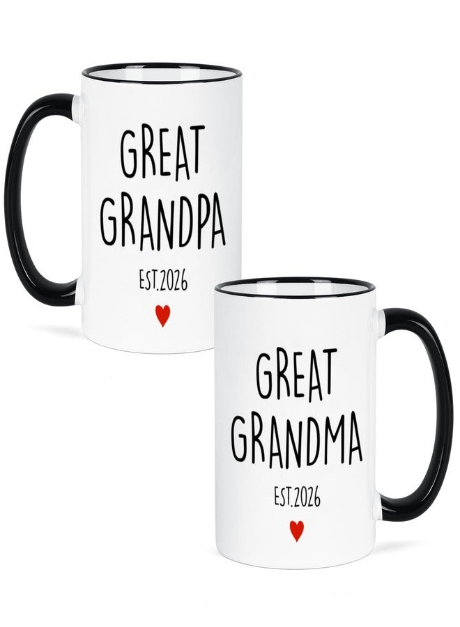 Maustic Great Grandparents Gifts, Great Grandpa Grandma Est 2026 Mugs, Christmas Gift for Grandma Grandpa, Pregnancy Announcement for Grandparents, Gift for New Grandparent, 11 Oz - Image 1