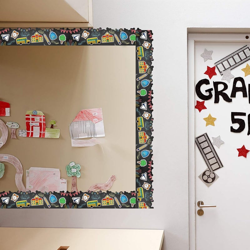 klarako 64 Pieces Back to School Bulletin Board Borders Holiday Classroom Bulletin Borders Decorations Self Adhesive Strip Labels for Classroom Fall Thanksgiving Party Supplies - Image 5