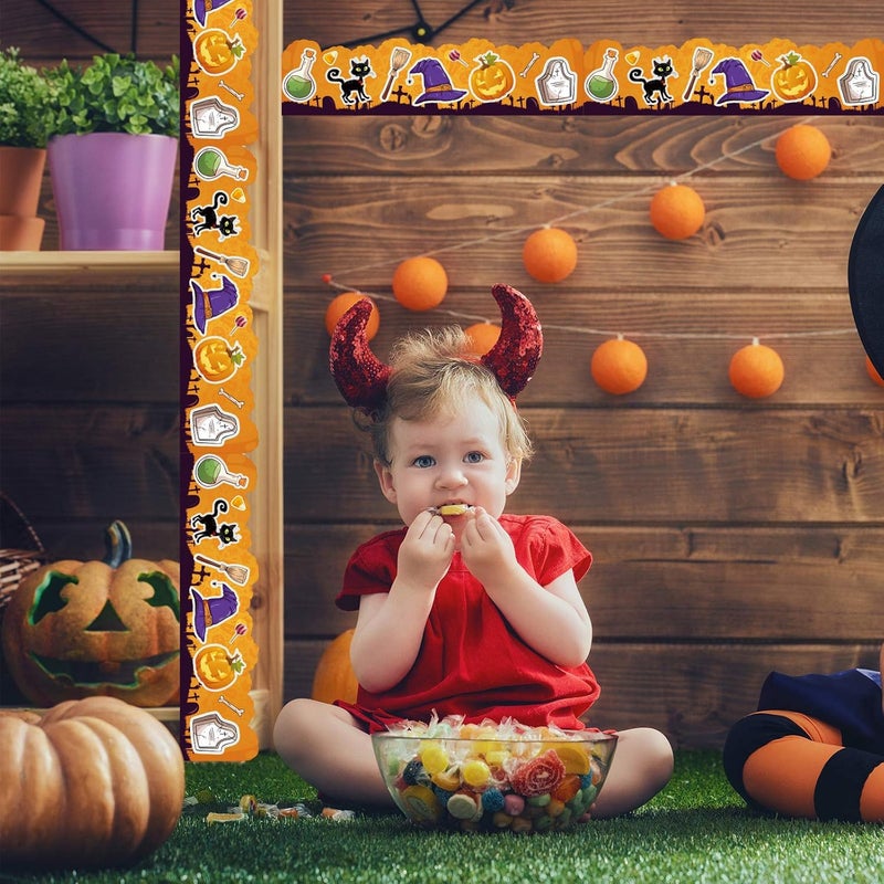 klarako 64 Pieces Back to School Bulletin Board Borders Holiday Classroom Bulletin Borders Decorations Self Adhesive Strip Labels for Classroom Fall Thanksgiving Party Supplies - Image 4