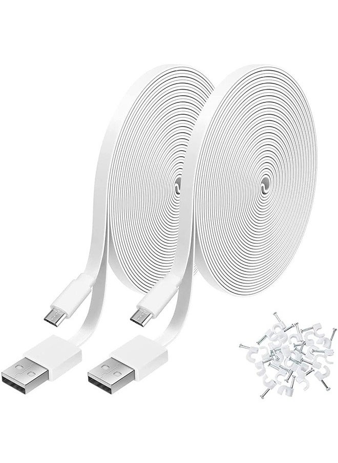 Garlo 2 Pack 6m Power Extension Cable Compatible with WyzeCam, Wyze Cam Pan, NestCam Indoor,Blink, Yi Camera,Cloud Camera,USB to Micro USB Durable Charging and Data Sync Cord  - Image 1