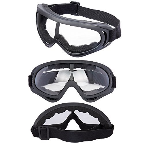 LJDJ Motorcycle Goggles - Glasses Set of 2 - Dirt Bike ATV Motocross Anti-UV Adjustable Riding Offroad Protective Combat Tactical Military Goggles for Men Women Kids Youth Adult - Image 3