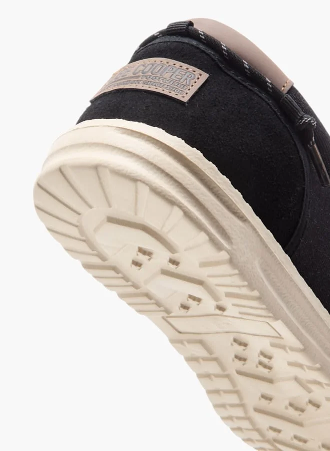 Lee Cooper Men's Textured Moccasins with Lace-Up Closure