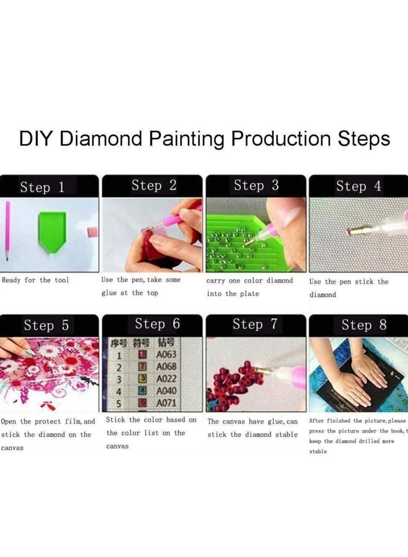 Zikra DIY Painting Kits,  5D Resin Full Drill Diamond Butterfly Fairy Diamond Mosaic Craft Full Diamond Painting Kit by Numbers Diamonds Painting Kits for Kids DIY for Gift and Home Wall Decor - Image 3