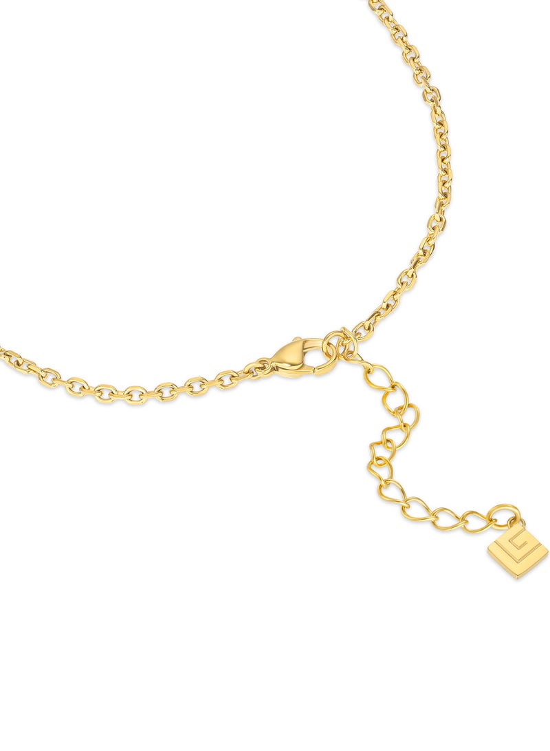 Guy Laroche Victoria Gold Plated White Mother-of-pearl and Crystals Necklace for Women 500mm - Image 3
