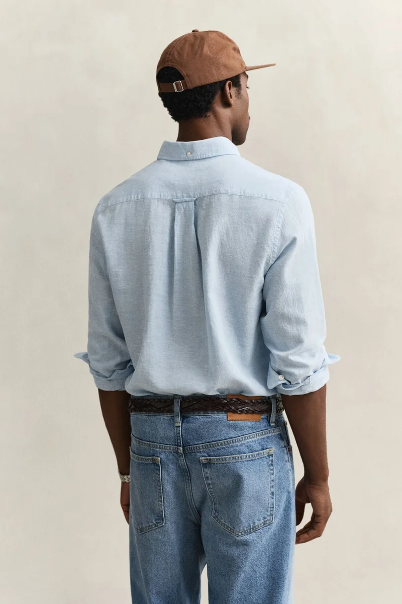 GANT  Regular Cotton Linen Shirt for Men | Best Price UAE