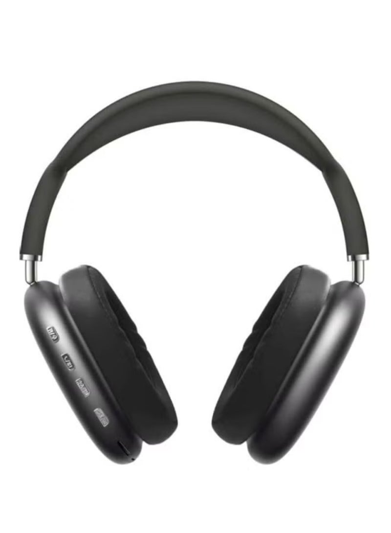 بي 9 سماعة رأس لاسلكية P9 تعمل بتقنية البلوتوث فوق الأذن مزودة بميكروفون أسود/فضي - Image 1