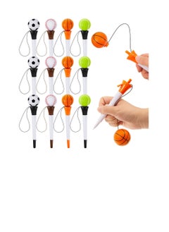 Y&D 12 Pcs Ballpoint Pens, Baseball Football Tennis Soccer Sports Novelty Pens for Kids, Funny Student Themed Party Favors  - Image 1
