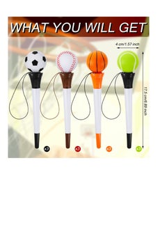 Y&D 12 Pcs Ballpoint Pens, Baseball Football Tennis Soccer Sports Novelty Pens for Kids, Funny Student Themed Party Favors  - Image 2
