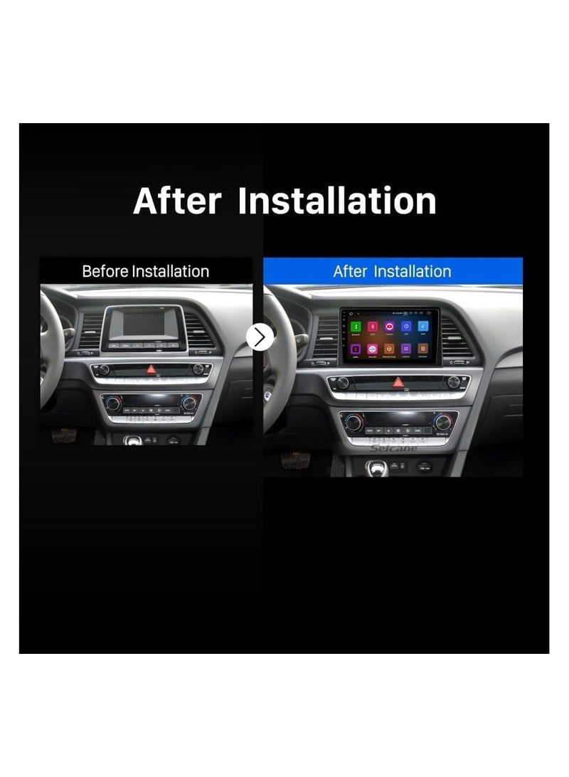 Android Car Stereo for Hyundai Sonata 2017-2019 1GB RAM 32GB ROM Mirror Link Wi-Fi BT, Radio GPS Navigation, 9 Inch IPS Touch Screen with AHD Camera Included - Image 2