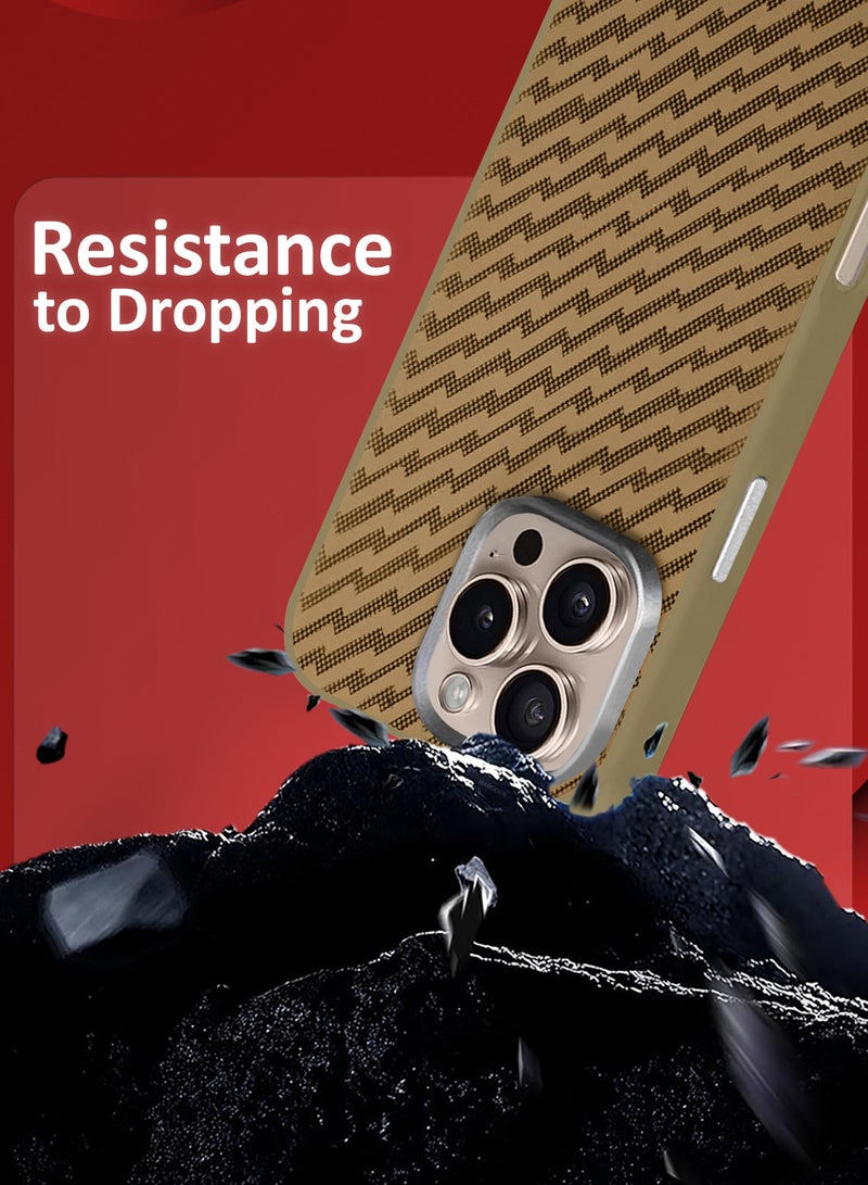 CATANES iPhone 16 Pro Max 2Packs Case Cover Carbon Fiber Pattern Phone Case Slim Shockproof Back Cover with 3D Screen Protector - Weave Pattern - Image 2