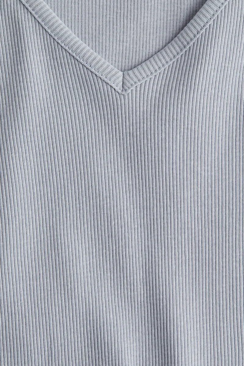 اتش اند ام Ribbed cotton jersey top