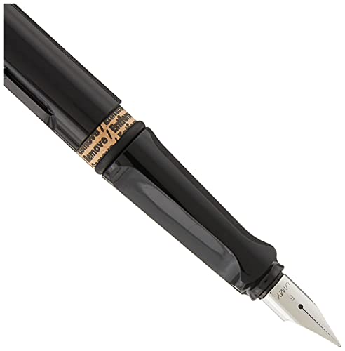 Lamy Safari Fountain Pen (19F) Black + 5 Black Ink Cartridges, (Model: L19BKF) - Image 3