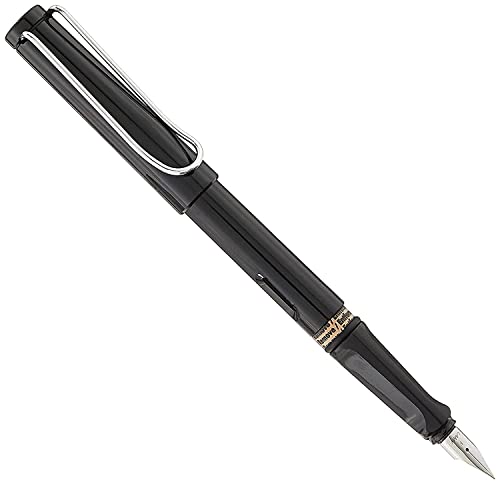 Lamy Safari Fountain Pen (19F) Black + 5 Black Ink Cartridges, (Model: L19BKF) - Image 5
