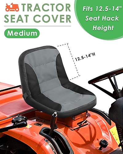 PACETAP Riding Lawn Mower Seat Cover with Waterproof Cover Durable Polyester Universal Lawn Mower Seat Cover Compatible with John Deere for Craftsman for Cub Cadet for Kubota SplicingMedium - Image 3