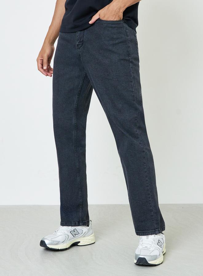 Styli Men Cotton Stretch 5-Pocket Relaxed Fit Jeans - Image 1