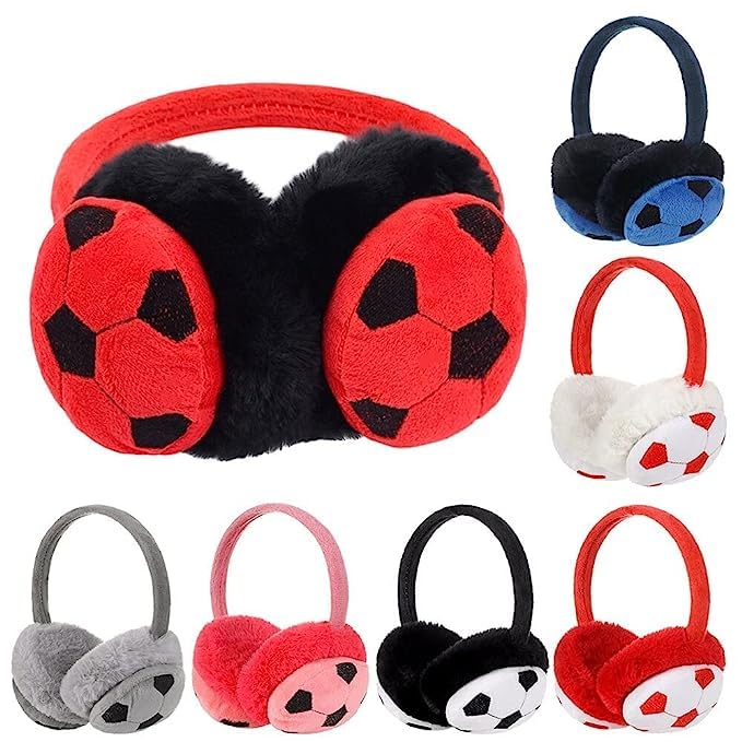CLOTHERA Kids pack of 2 Premium soft Football Winter Warm Earmuffs (assorted design) - Image 5