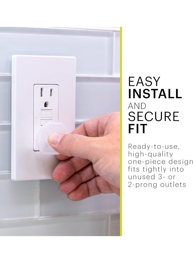 Power Gear GE Power Gear Outlet Covers Baby Proofing Child Proof Plug Covers for Electrical Outlets Easy Install Outlet Plug Covers UL Listed Shock Prevention Clear 54615 60 Count - Image 3