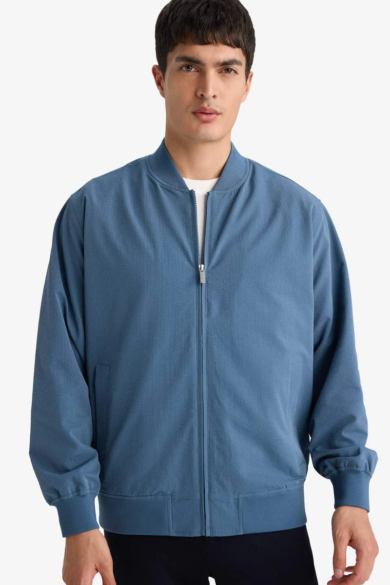 ديفاكتو Slim Fit Lined Crinkle Puffer Jacket