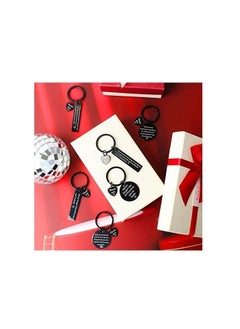 SYOSI 6 Pieces Thank You Keychains - Perfect Gifts Appreciation Keychain Make a Difference for Coworker Nurse Teacher（Black）  - Image 3